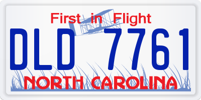 NC license plate DLD7761