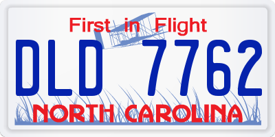 NC license plate DLD7762