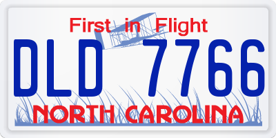 NC license plate DLD7766