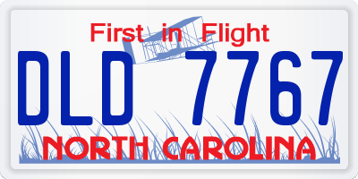 NC license plate DLD7767
