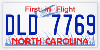 NC license plate DLD7769
