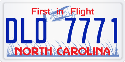 NC license plate DLD7771