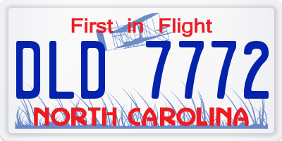 NC license plate DLD7772