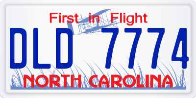 NC license plate DLD7774