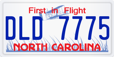NC license plate DLD7775
