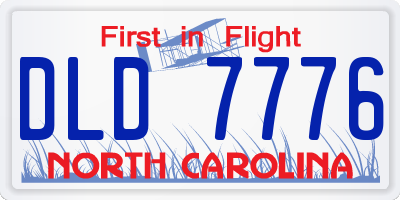 NC license plate DLD7776