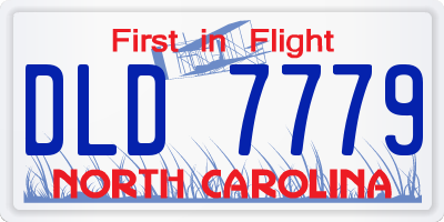 NC license plate DLD7779
