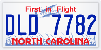 NC license plate DLD7782