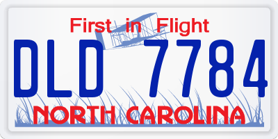 NC license plate DLD7784