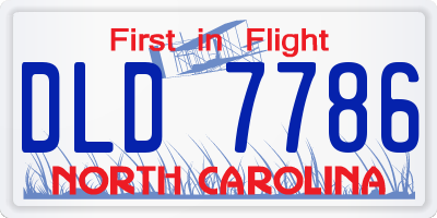 NC license plate DLD7786