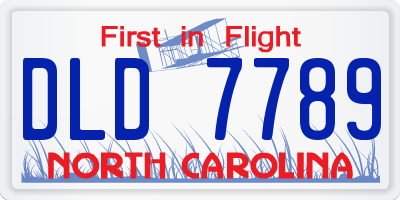 NC license plate DLD7789