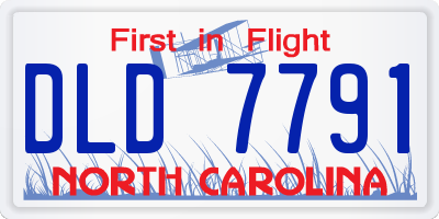 NC license plate DLD7791