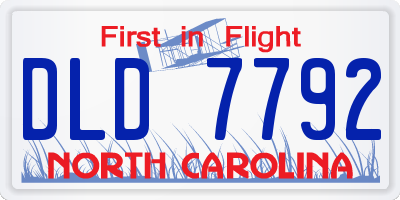 NC license plate DLD7792