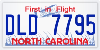 NC license plate DLD7795