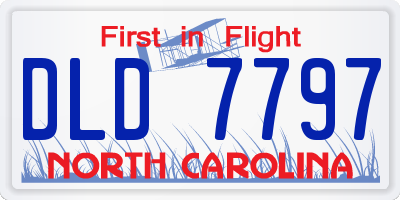 NC license plate DLD7797