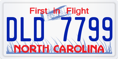 NC license plate DLD7799