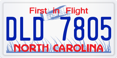 NC license plate DLD7805
