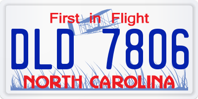 NC license plate DLD7806