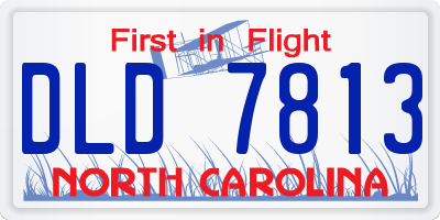 NC license plate DLD7813