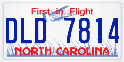 NC license plate DLD7814