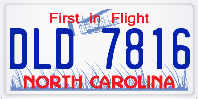 NC license plate DLD7816