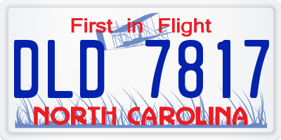 NC license plate DLD7817