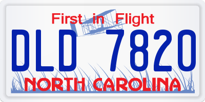 NC license plate DLD7820