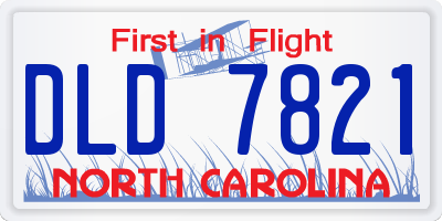 NC license plate DLD7821