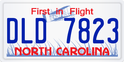 NC license plate DLD7823