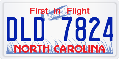 NC license plate DLD7824