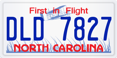 NC license plate DLD7827