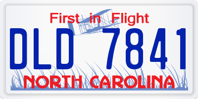 NC license plate DLD7841