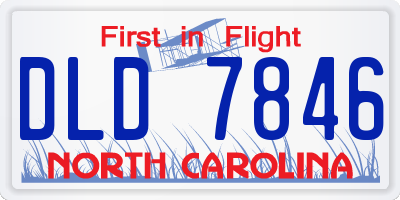 NC license plate DLD7846