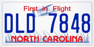 NC license plate DLD7848