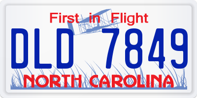 NC license plate DLD7849