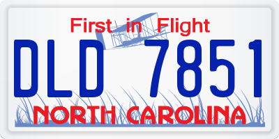 NC license plate DLD7851