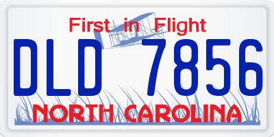 NC license plate DLD7856