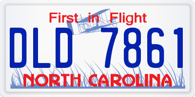 NC license plate DLD7861