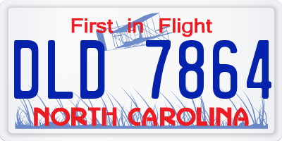 NC license plate DLD7864