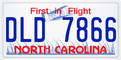 NC license plate DLD7866