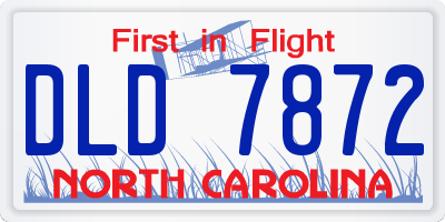 NC license plate DLD7872