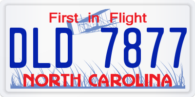 NC license plate DLD7877