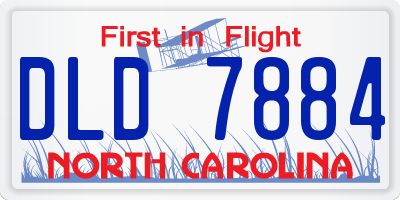 NC license plate DLD7884