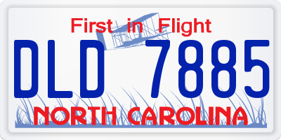NC license plate DLD7885