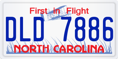 NC license plate DLD7886