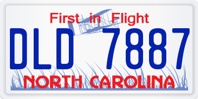 NC license plate DLD7887