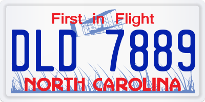 NC license plate DLD7889