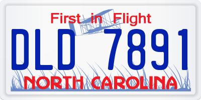 NC license plate DLD7891
