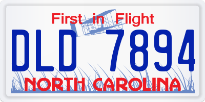 NC license plate DLD7894