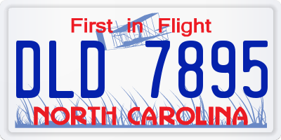 NC license plate DLD7895